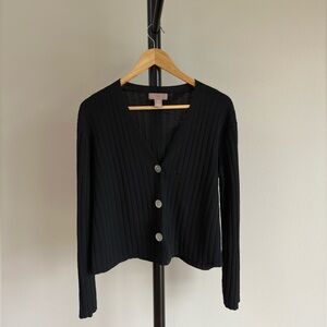Black Basic H&M Cardigan Size M